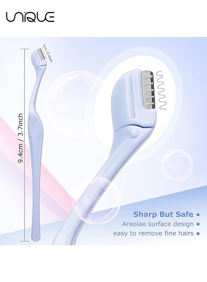 Unique 6 PCS Eyebrow Razor - 3 Colors - Portable Min Eyebrow Razors, Ultra Thin Foil Safety Design Shaving Removal Tool with Precision Cover - Image 2